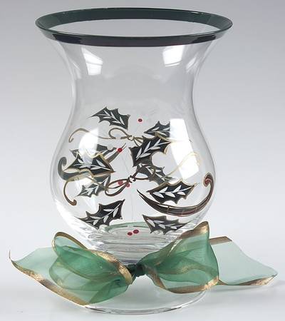 Holiday Spirit 1 Piece Open Hurricane/Vase