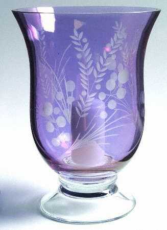 Etchings Amethyst 1 Piece Open Hurricane/Vase