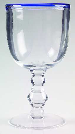 Brook Garden Blue Wine Glass