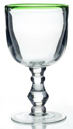 Brook Garden Green Wine Glass