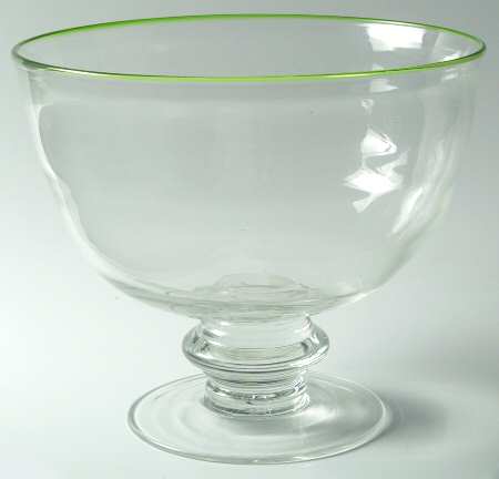 Brook Garden Green 9" Footed Bowl