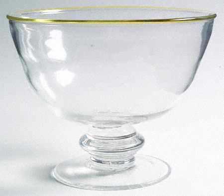 Brook Garden Yellow 9" Footed Bowl