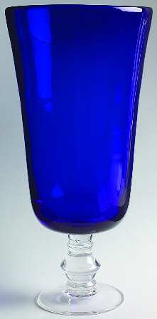 Brook Garden Cobalt 1 Piece Open Hurricane/Vase