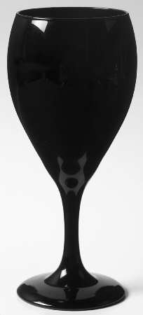 Teardrop Black Water Goblet