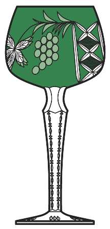 LA15 (3 Cut Foot) Green Water Goblet