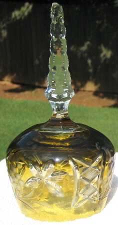 LA15 (3 Cut Foot) Yellow Water Goblet