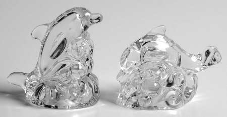 Crystal Dolphin Stoppered Salt and Pepper Set