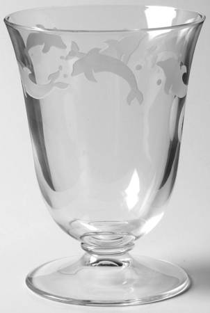 Crystal Dolphin 8 Oz Footed Tumbler