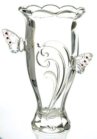 Jeweled Butterfly 9" Flower Vase