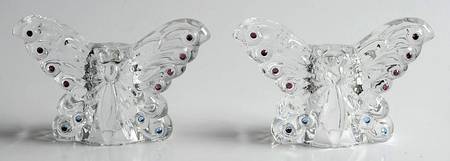 Jeweled Butterfly Stoppered Shaker Set