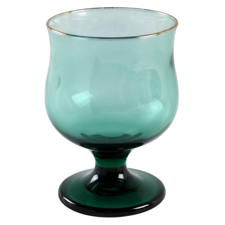 Teardrop Juniper (Gold Trim) Oyster or Fruit Cocktail by Libbey Glass Company