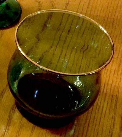 Teardrop Juniper (Gold Trim) On the Rocks Glass