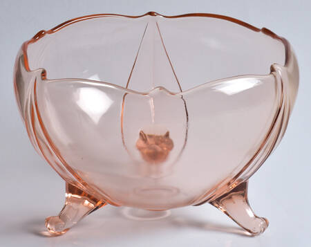 Petal Pink 8" 3-Toed Footed Bowl