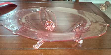 Petal Pink 11" 3-Toed Footed Bowl