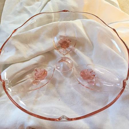 Petal Pink Footed Cake Plate