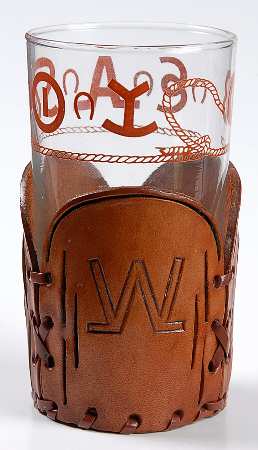LRS63 6 Oz Tumbler with Leather Holder