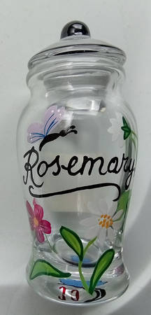 Butterflies and Blossoms Spice Jar & Lid