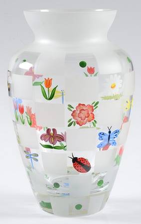 Butterflies and Blossoms 8" Flower Vase