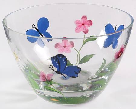 Butterflies and Blossoms 5" Round Bowl