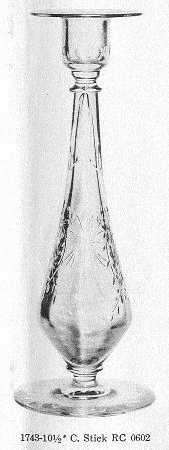 Cut 0602 10" Tall Single Light Candlestick