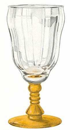 Warwick Amber (Straight Optic) by Libbey Glass Company