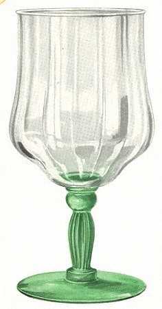 Floridian Green (Straight Optic) by Libbey Glass Company