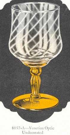 Floridian Amber (Venetian Optic) by Libbey Glass Company