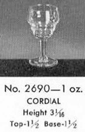 Governor Clinton Clear Cordial Glass