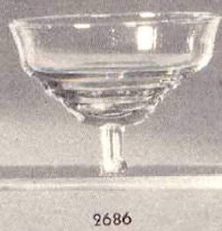 Governor Clinton Clear Sherbet with Metal Holder, Liner Only (Peg)