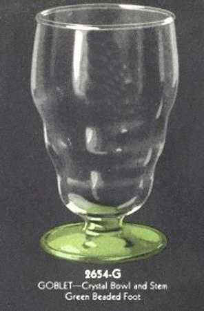 Governor Clinton Green Foot by Libbey Glass Company