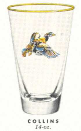 Game Bird Tom Collins Glass