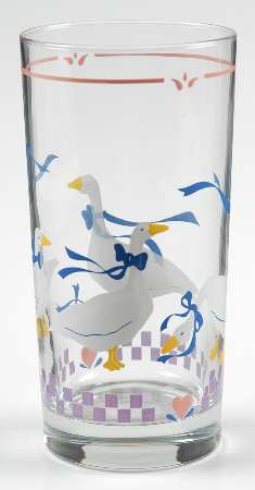 Country Geese Pink Heart 12 Oz Flat Tumbler