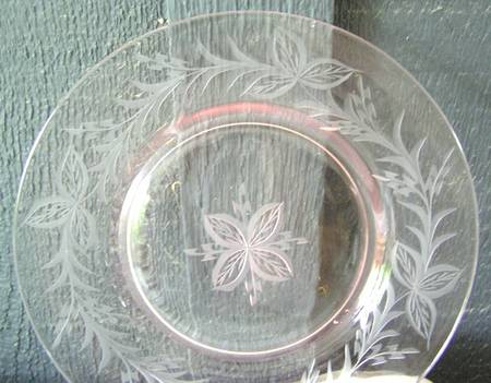 Rose Leaf Pink Luncheon Plate