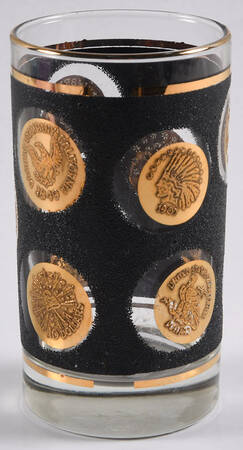 Gold Coins (Gold Band) 10 Oz Flat Tumbler