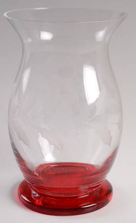 Holiday Etched 8" 1 Piece Open Hurricane