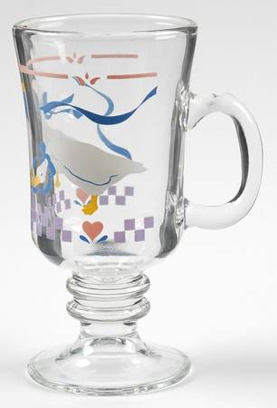 Country Geese Pink Heart by Libbey Glass Company