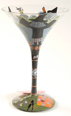 Happy Halloween Martini Glass