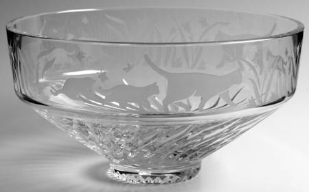 Crystal Cats 10" Round Bowl