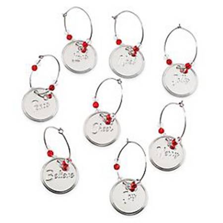 Holiday Jewel (Set of 6 Motifs) Silverplate Wine Charm