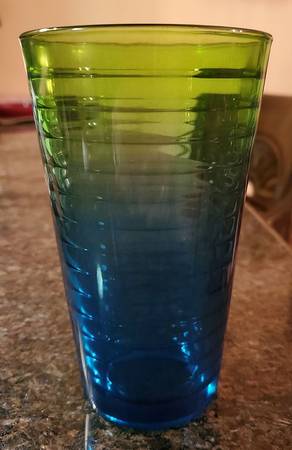 Hoops Blue Green by Libbey Glass Company