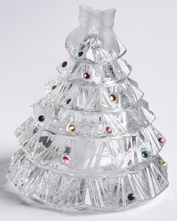 Jeweled Christmas Sugar Bowl & Lid