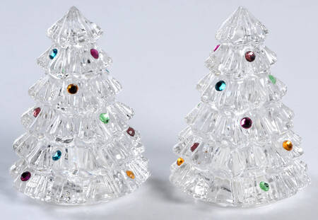 Jeweled Christmas Stoppered Shaker Set