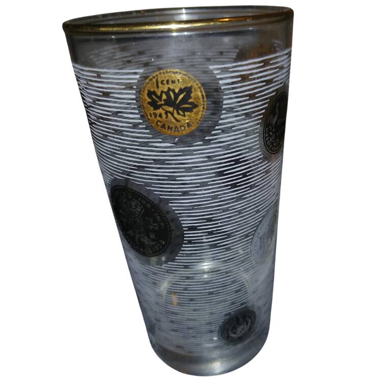 Coins of the World Highball Glass