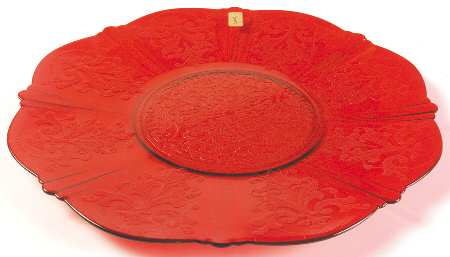 American Sweetheart Red 12" Salver Plate