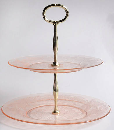 Dogwood Pink 2 Tier Tidbit