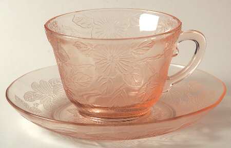 Dogwood Pink Thick Cup and Saucer Set