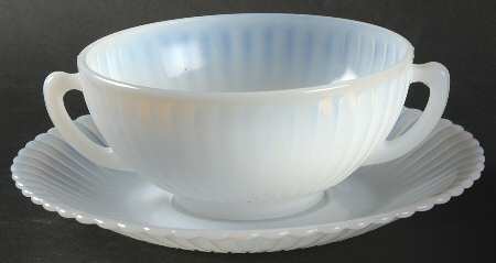 Petalware Monax (White) Cream Soup & Saucer Set