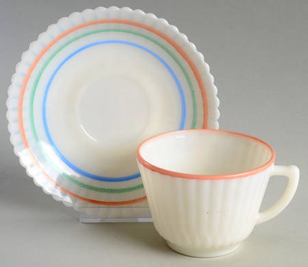 Petalware Monax White Pastel Decorations Cup & Saucer Set