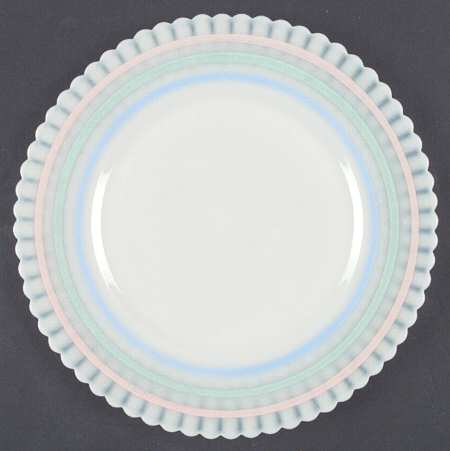 Petalware Monax White Pastel Decorations Dinner Plate by MacBeth-Evans