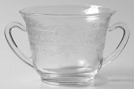 Stippled Rose Band Clear Sugar-Open